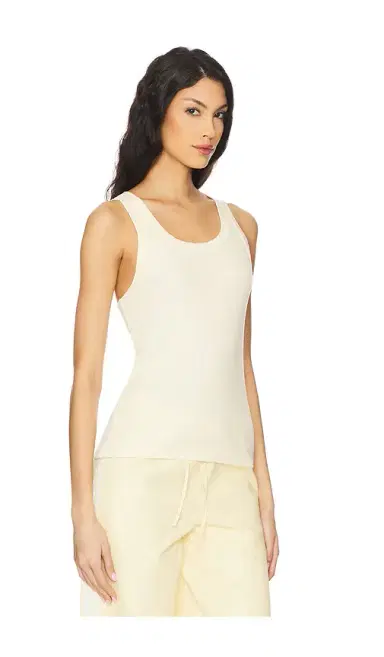 Sprwmn Fitted Scoop Tank Top | Thumbnail 2