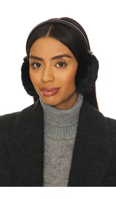 JOCELYN Faux Mink & Leather Earmuffs | Thumbnail 1 JOCELYN Faux Mink & Leather Earmuffs | Thumbnail 1