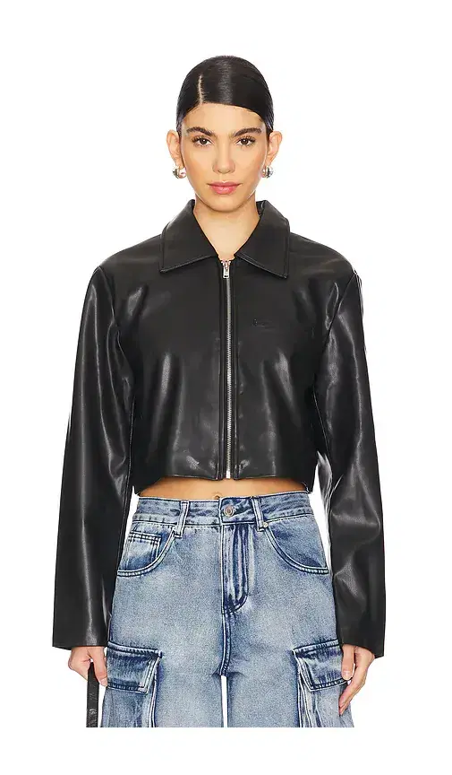 x Emily Gemma Gabriella Faux Leather Jacket