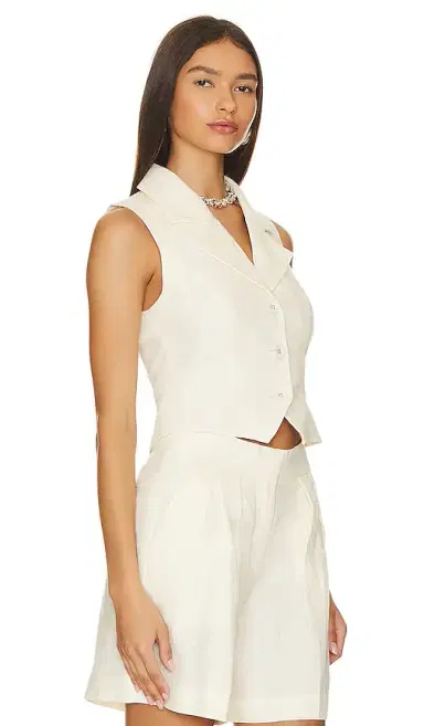 L'Academie Carinne Linen Vest Top | Thumbnail 2 L'Academie Carinne Linen Vest Top | Thumbnail 2