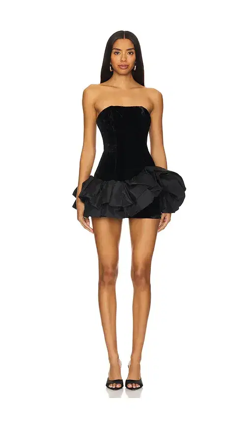 Ella Strapless Ruffle Dress