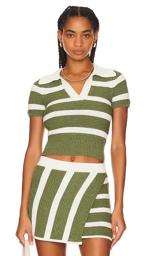 L'Academie Drea Striped Knit Top