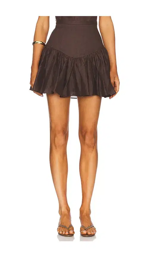 Bardot Amorette Linen Mini Skirt