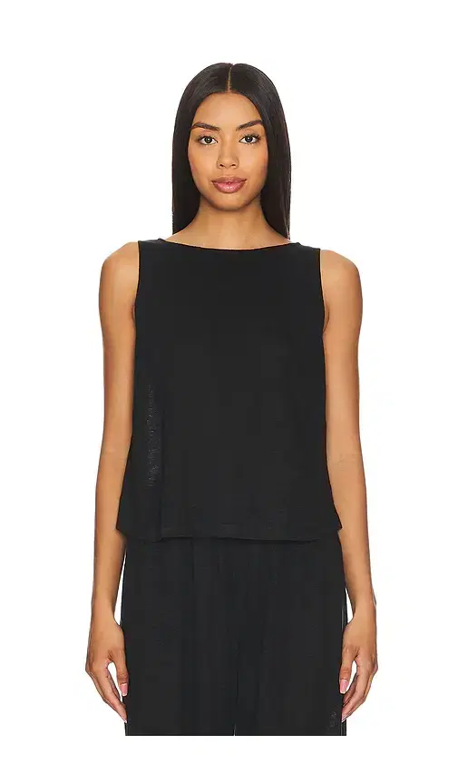 eberjey Organic Linen Crop Tank