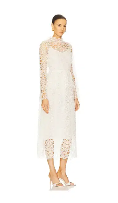 Sea Lumi Eyelet Peplum Long Sleeve Dress | Thumbnail 2