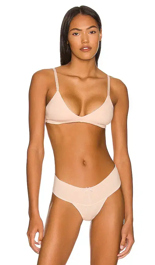 Pima Stretch Cotton V Bralette