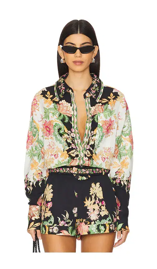 Oversized Shirt With Hand Crafted Buttons