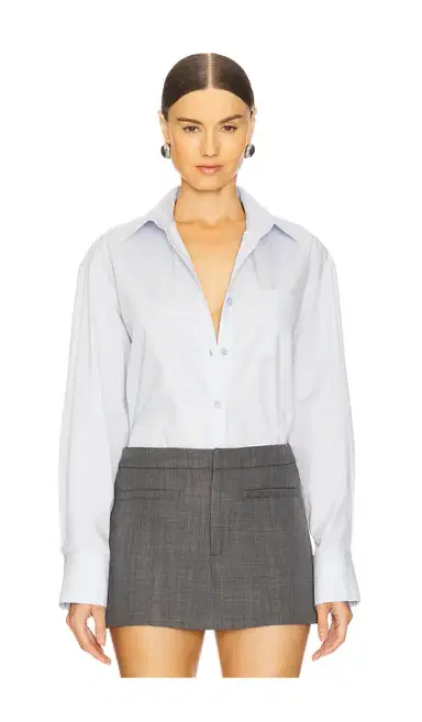 LaQuan Smith Oversized Button Down Shirt | Thumbnail 1