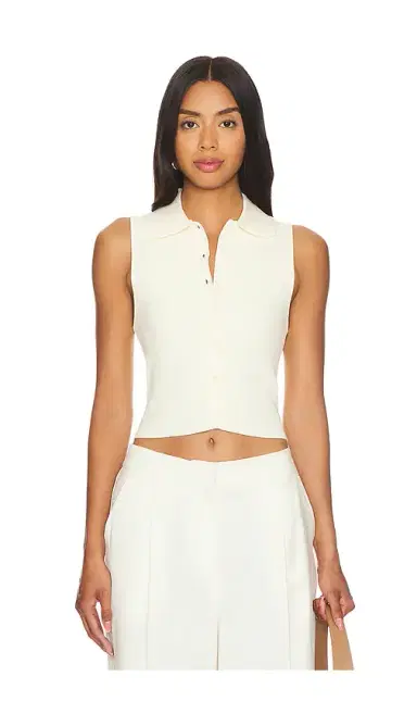 Lovers and Friends Esti Sleeveless Polo Vest Top | Thumbnail 1 Lovers and Friends Esti Sleeveless Polo Vest Top | Thumbnail 1