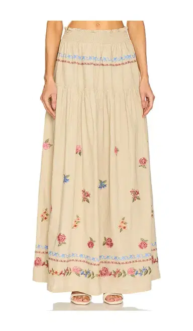 Agua Bendita Jenna Blush Maxi Skirt | Thumbnail 1 Agua Bendita Jenna Blush Maxi Skirt | Thumbnail 1