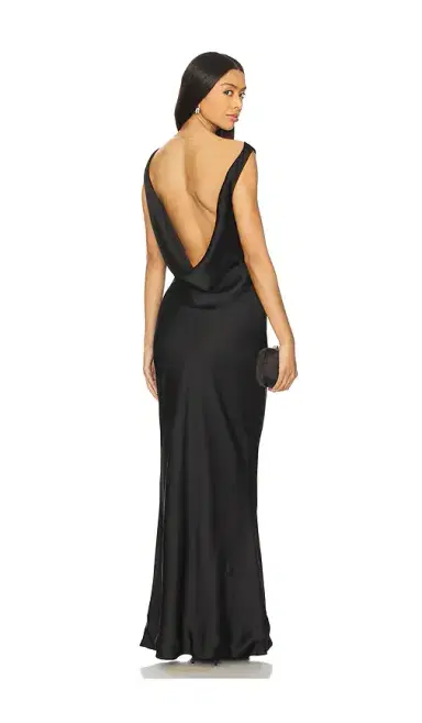 Norma Kamali Sleeveless Low Back Drape Gown | Thumbnail 1 Norma Kamali Sleeveless Low Back Drape Gown | Thumbnail 1