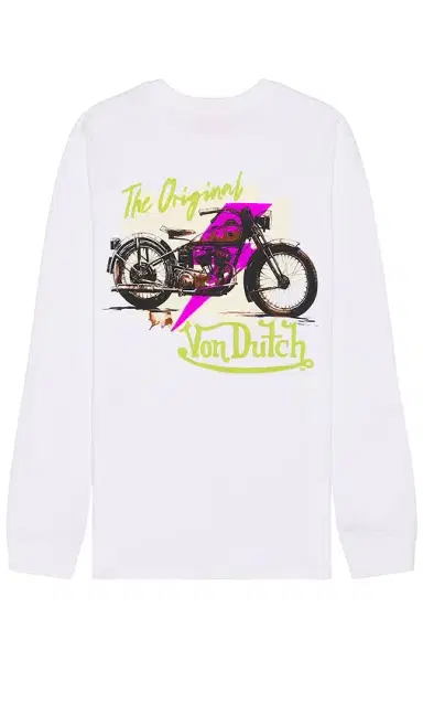 Von Dutch Biker Shop Graphic Long Sleeve Tee | Thumbnail 1 Von Dutch Biker Shop Graphic Long Sleeve Tee | Thumbnail 1