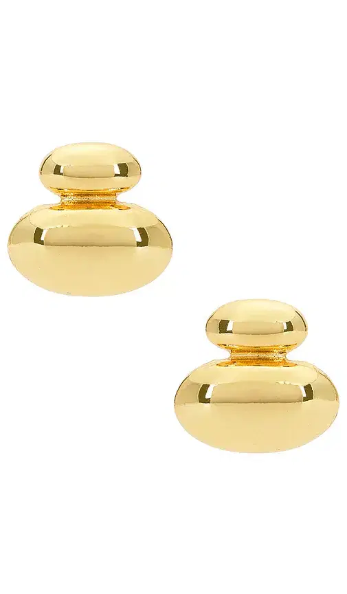 BRACHA Gold Pebble Studs