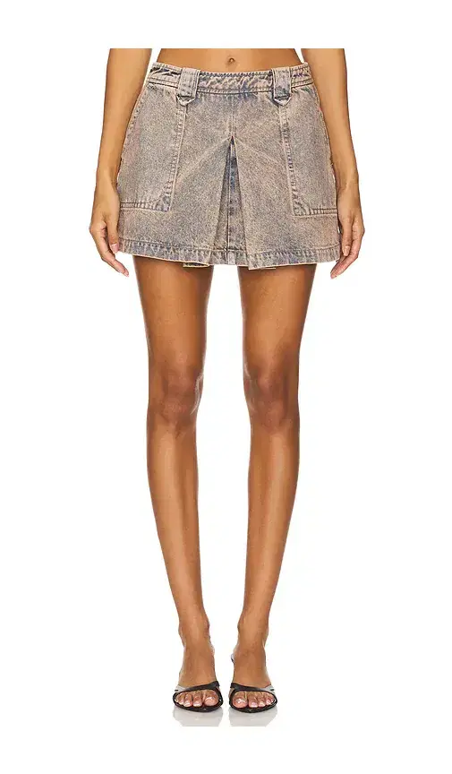 GRLFRND Ivy Pleated Mini Skirt