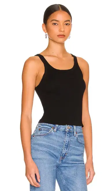 RE/DONE x Hanes Cropped Rib Tank | Thumbnail 2 RE/DONE x Hanes Cropped Rib Tank | Thumbnail 2