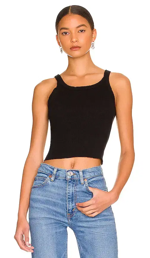 x Hanes Cropped Rib Tank