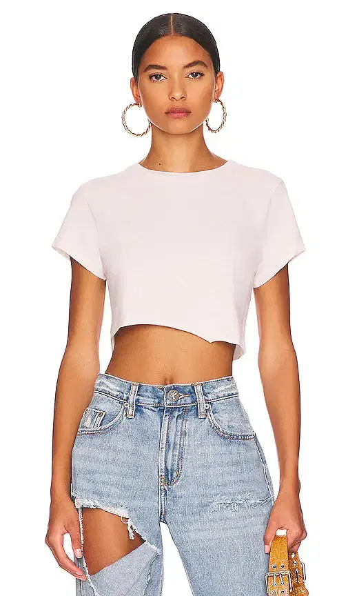 x Hanes Cropped 60's Slim Tee