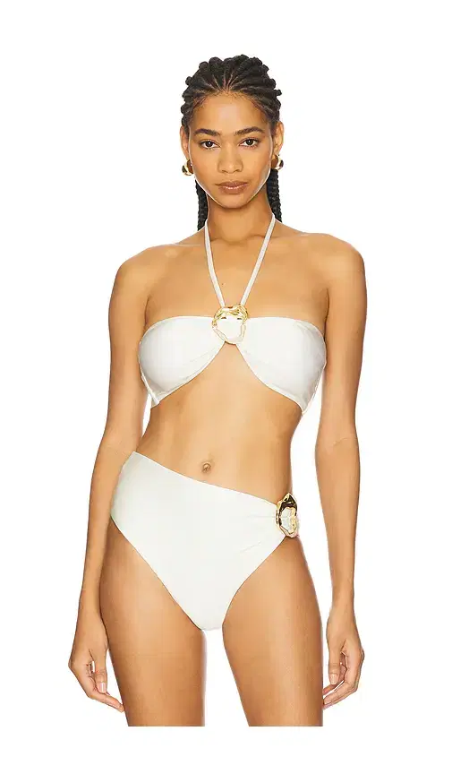 Jersey Sands Metallic Stone Bikini Top