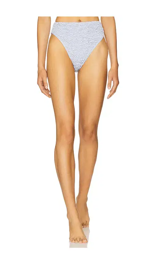 Papillon Jacquard High Waist Bikini Bottom