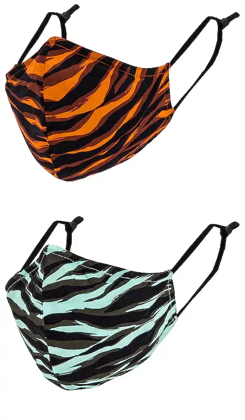 Jonathan Simkhai Standard Printed Cotton Pack of 2 Masks