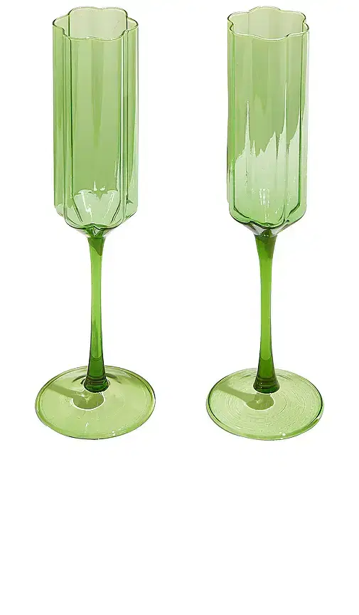 Wave Flutes Set of 2