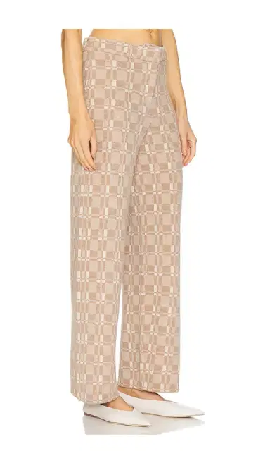 NAADAM Luxe Plaid Jacquard Wide Leg Trouser | Thumbnail 2