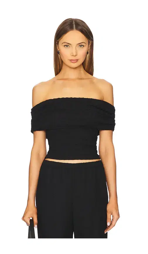 ASTR the Label Off Shoulder Textured Knit Top