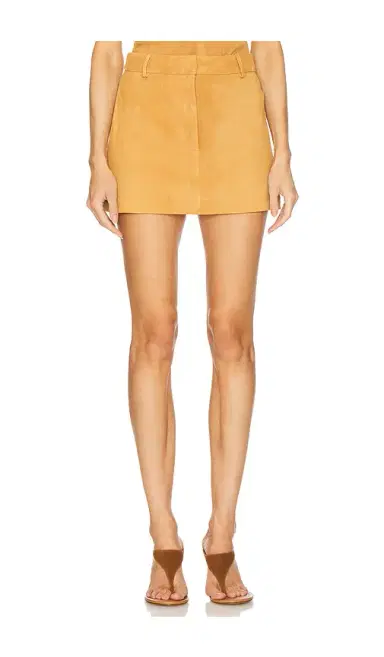 AEXAE Leather Suede Mini Skirt | Thumbnail 1