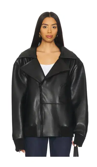 Norma Kamali Oversized Moto Jacket | Thumbnail 2