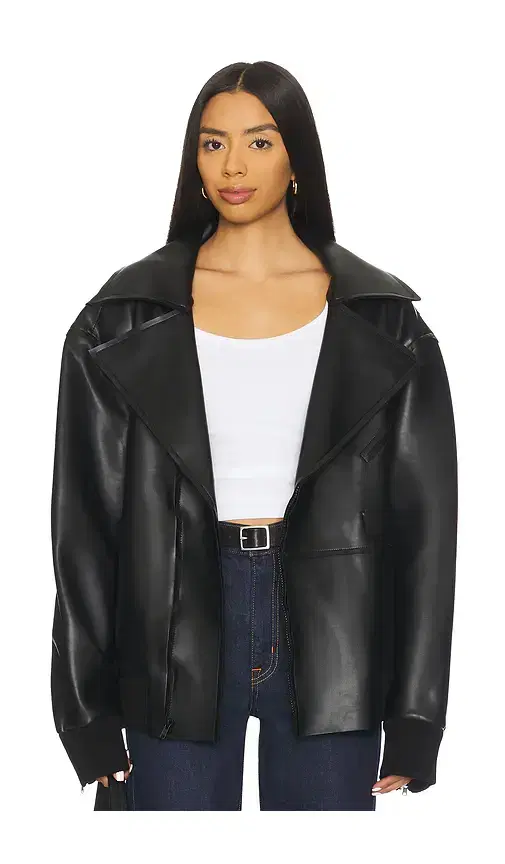 Norma Kamali Oversized Moto Jacket