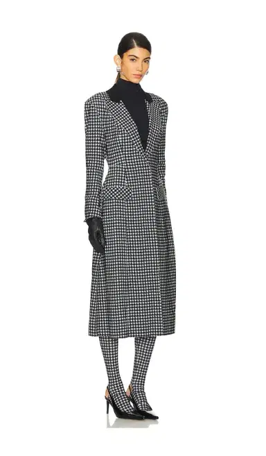 Norma Kamali Single Breasted Boy Fit Riding Coat | Thumbnail 2