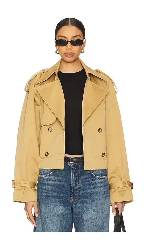 Ivy Oak Jessica Cropped Trench Coat