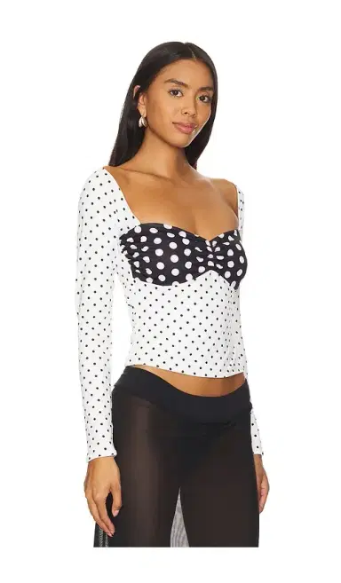 NIIHAI Polka Long Sleeve Top | Thumbnail 2