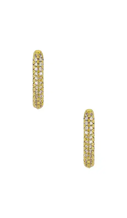The Pave Chain Link Huggies