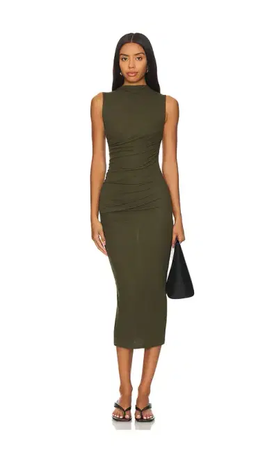 ENZA COSTA Silk Knit Sleeveless Twist Midi Dress | Thumbnail 1 ENZA COSTA Silk Knit Sleeveless Twist Midi Dress | Thumbnail 1