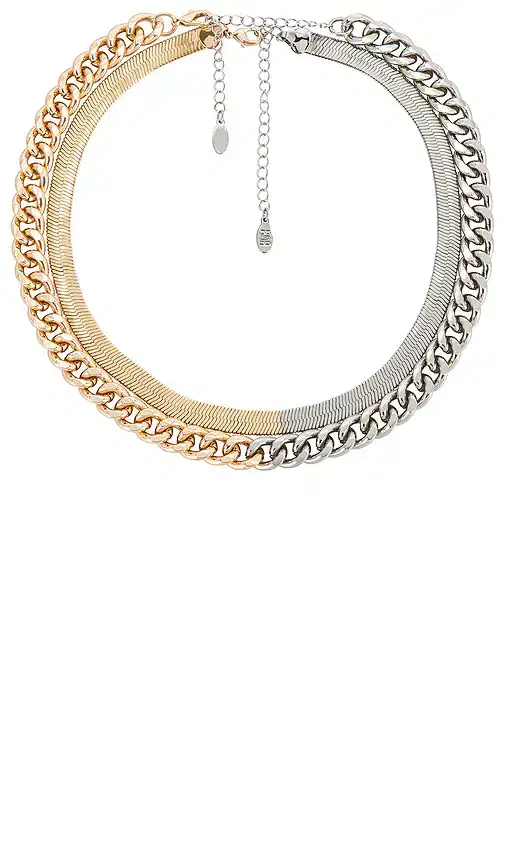 8 Other Reasons Two Tone Layered Necklace