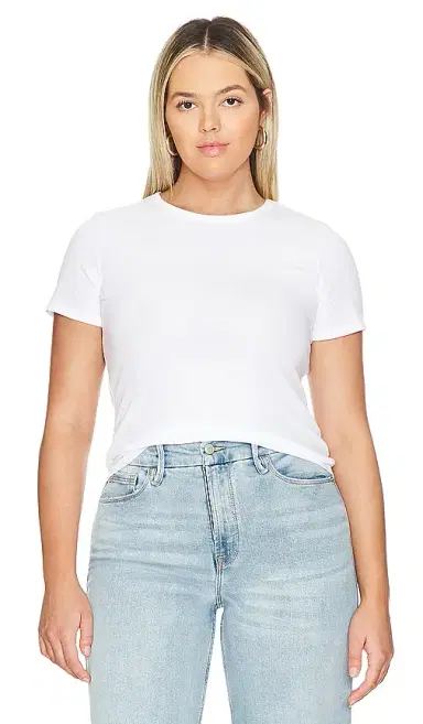 Good American Slim Fitted Tee | Thumbnail 2