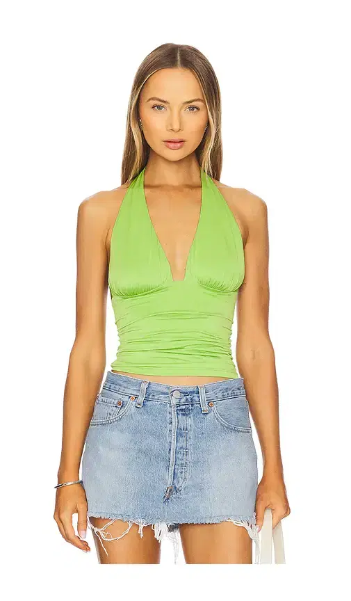Good American Slinky Jersey Halter Top