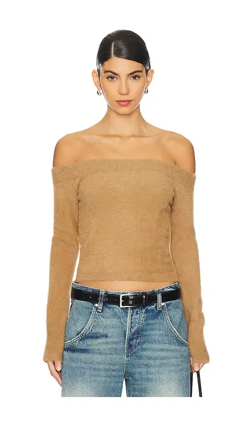 Plush Off Shoulder Top