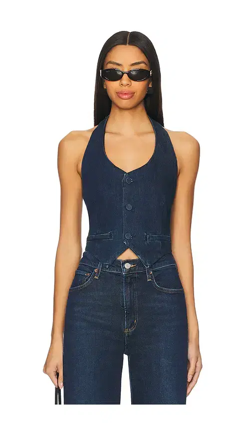 Good American Denim Halter Vest