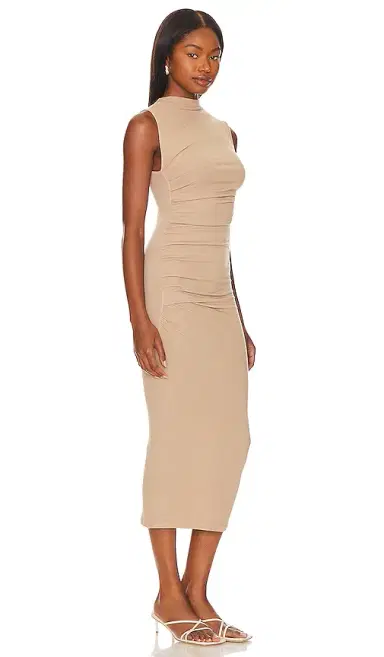 Enza Costa Silk Knit Sleeveless Twist Midi Dress | Thumbnail 2