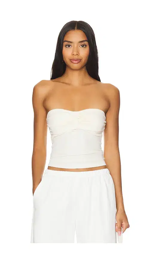 Rosy Strapless Crop Tank