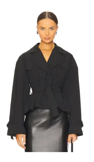 LAMARQUE Quinn Cropped Trenchcoat | Thumbnail 1 LAMARQUE Quinn Cropped Trenchcoat | Thumbnail 1
