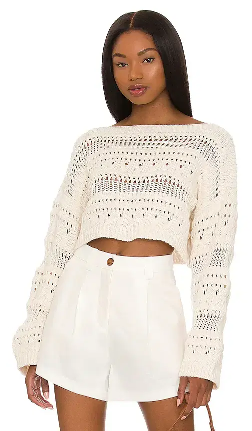 Tularosa Francis Open Stitch Cropped Pulllover