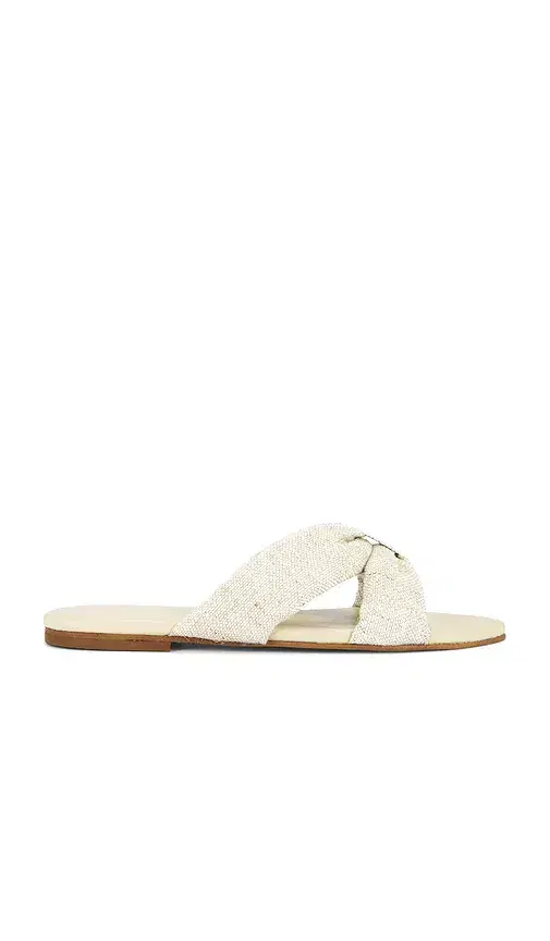Kaanas Banha Chunky Criss Cross Linen Sandal