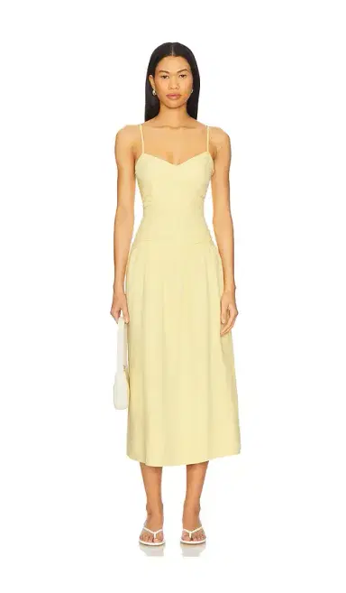 MINKPINK Ophelia Ruched Midi Dress | Thumbnail 1 MINKPINK Ophelia Ruched Midi Dress | Thumbnail 1