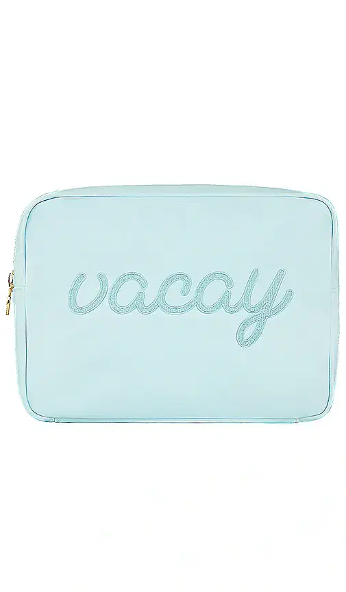 Stoney Clover Lane Sky Vacay Embroidered Large Pouch
