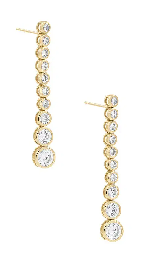 SHASHI Bezel Diamond Drop Earring