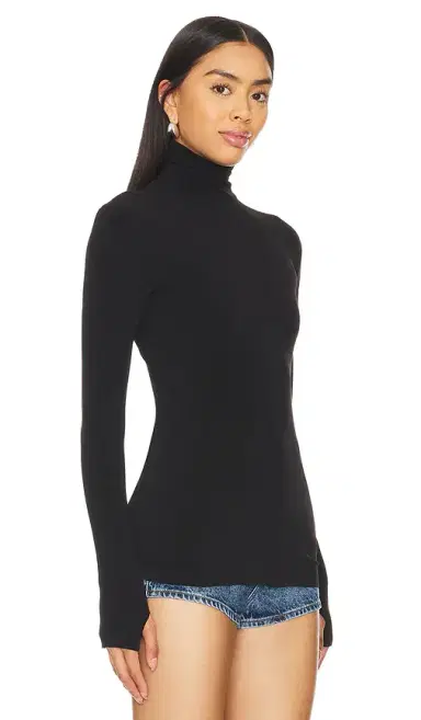 Norma Kamali Slim Fit Long Sleeve Turtleneck Top | Thumbnail 2 Norma Kamali Slim Fit Long Sleeve Turtleneck Top | Thumbnail 2