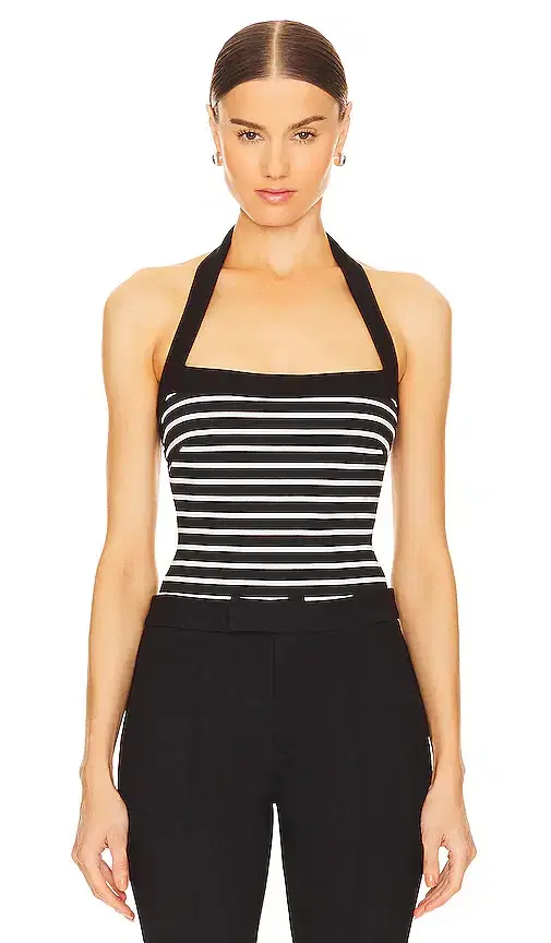 Lainey Contrast Square Neck Bodysuit